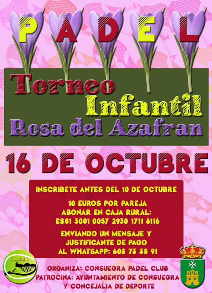 Torneo Infantil de Padel Rosa del Azafrán 2021