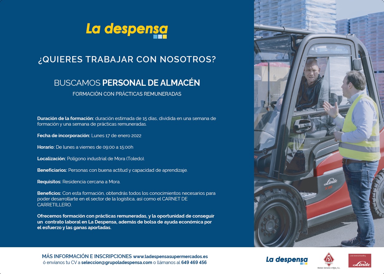 Plan de formación remunerado: Personal de almacén
