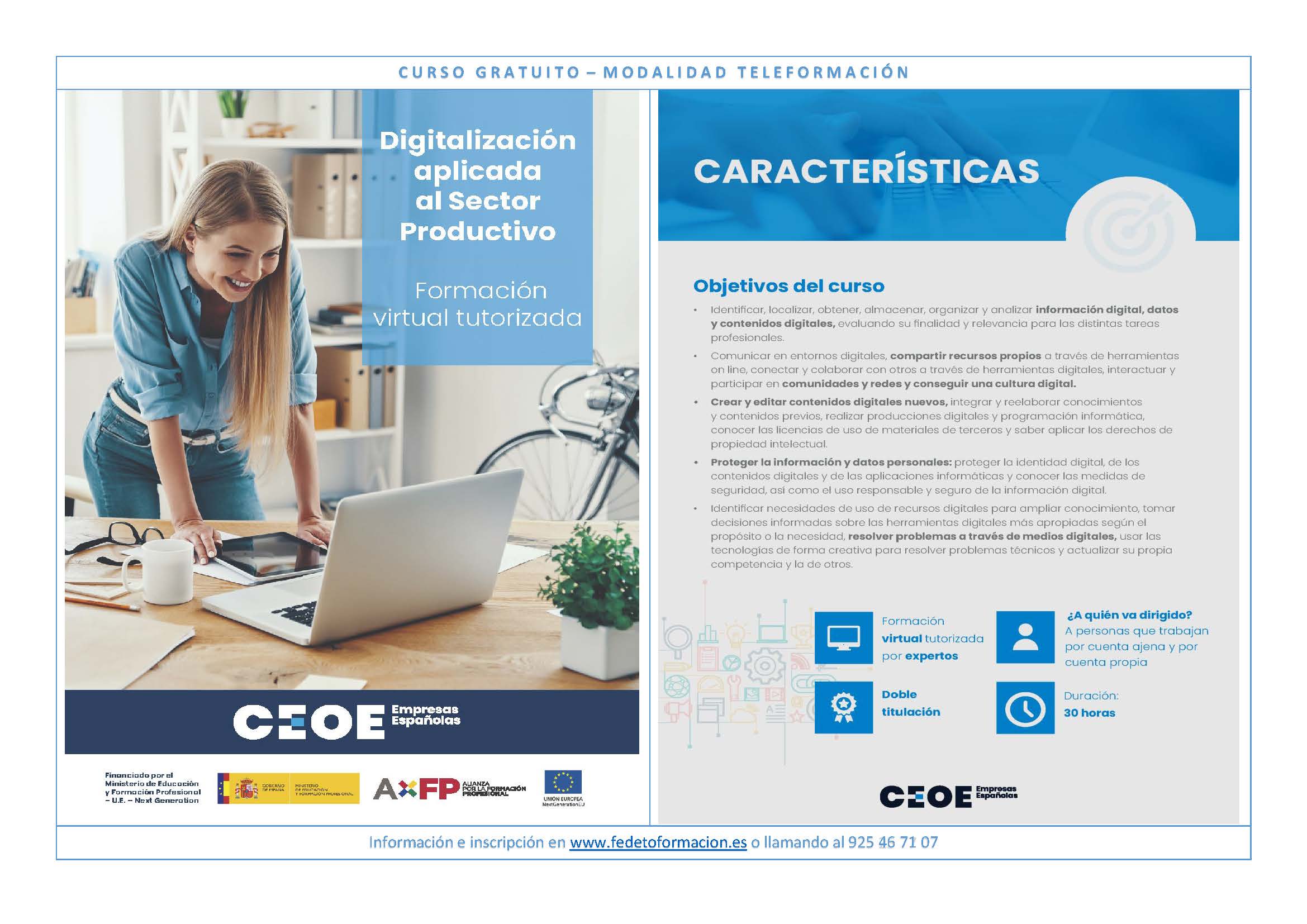 FEDETO. Próximos cursos formativos (marzo 2022)