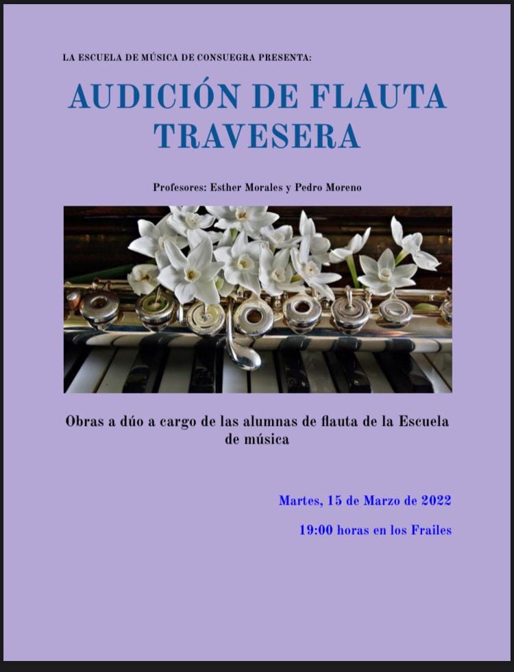 Audición de flauta travesera por la Escuela Municipal de Música y Danza de Consuegra