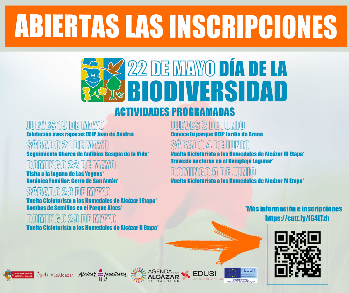 ABIERTAS LAS INSCRIPCIONES A LAS ACTIVIDADES PROGRAMADAS POR EL DÍA DE LA BIODIVERSIDAD