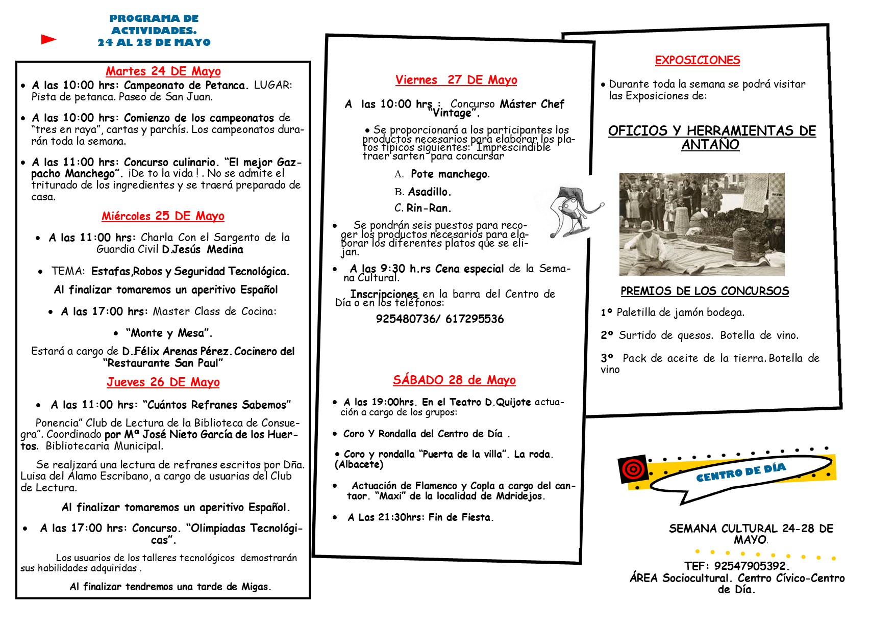 Semana Cultural Centro de Día de Consuegra 2022