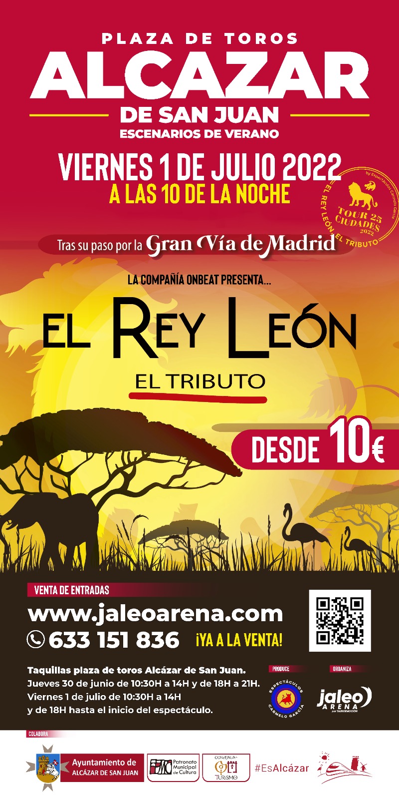 El exitoso musical tributo al Rey León llega a Alcázar de San Juan