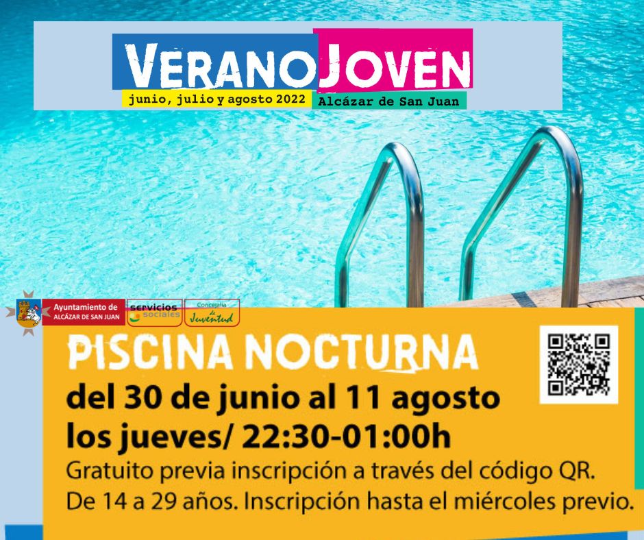 La Piscina Nocturna para jóvenes de 14 a 29 años empieza el día 30 de junio.