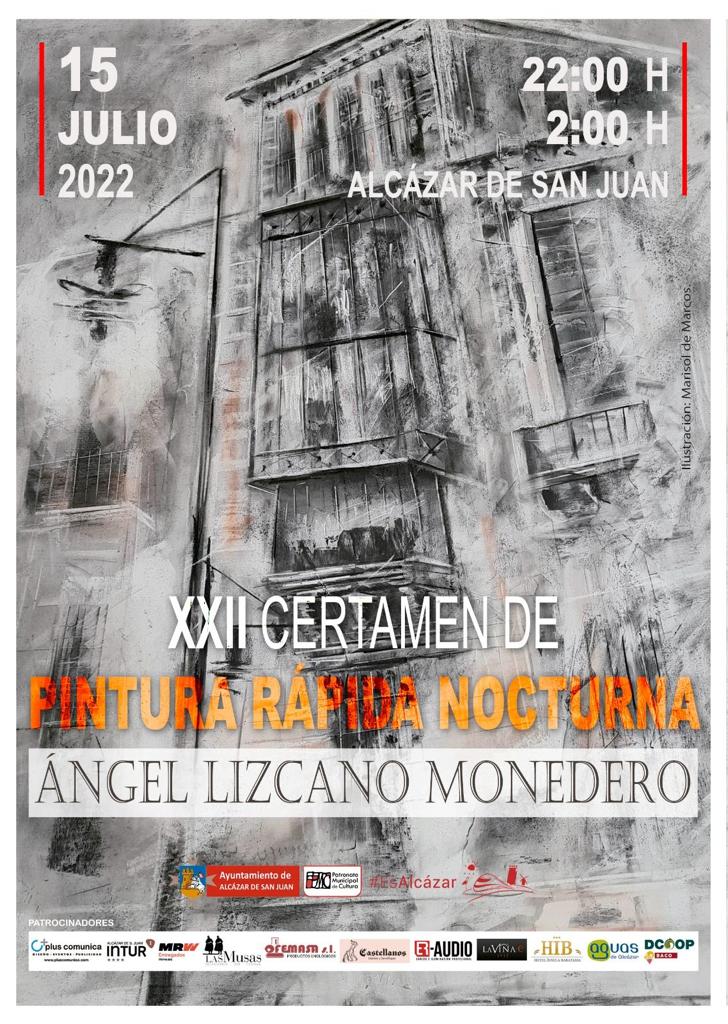 El Certamen de Pintura Rápida Nocturna “Ángel Lizcano Monedero” en Alcázar de San Juan cumple veintidós ediciones