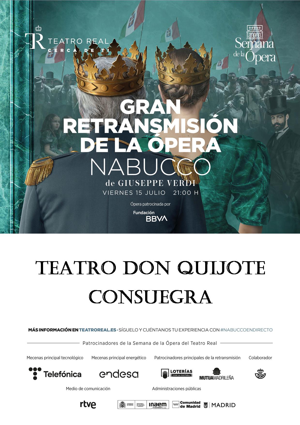 NABUCCO, de Giuseppe Verdi desde el Teatro Real – Retransmisión en directo