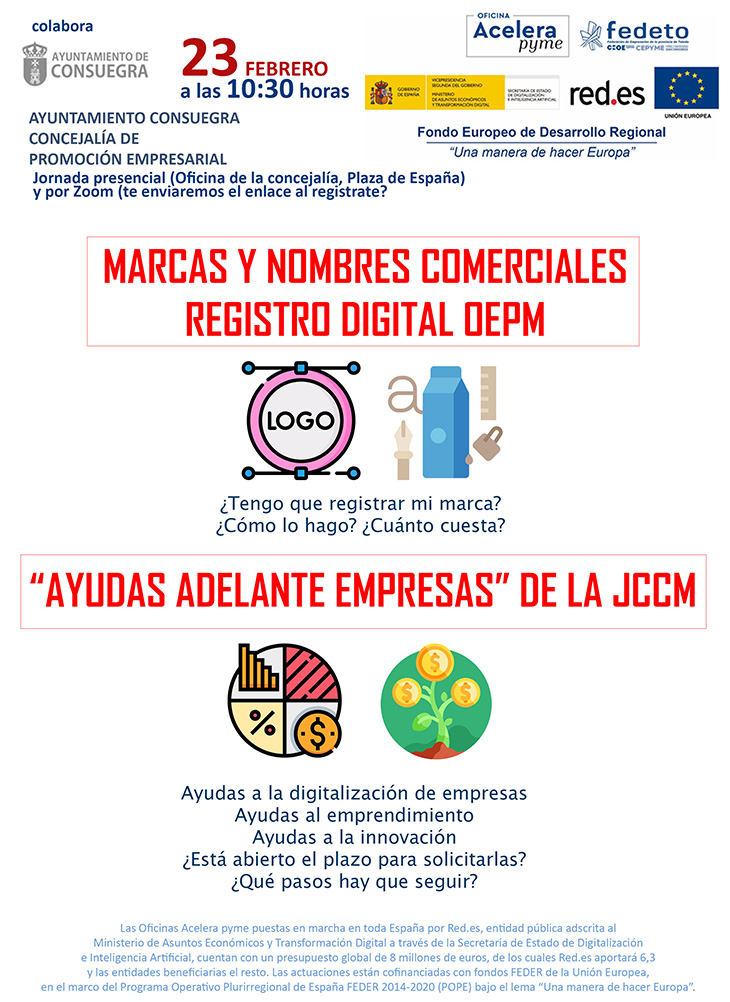 FEDETO. Jornada formativa «Cómo registrar marcas y ayudas a empresas»