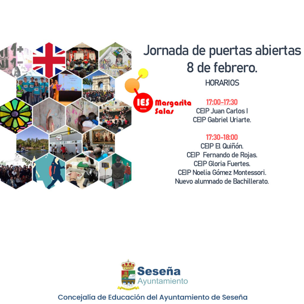 JORNADAS DE PUERTAS ABIERTAS EN LOS INSTITUTOS DE SESEÑA – Ayuntamiento de Seseña