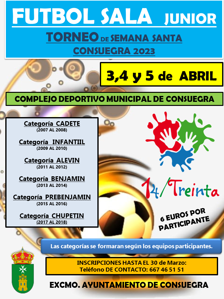Fútbol Sala Junior. Torneo de Semana Santa Consuegra 2023