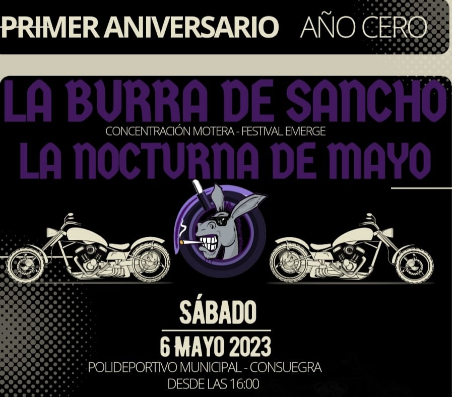 La Nocturna de Mayo 2023. La Burra de Sancho. Primer aniversario.