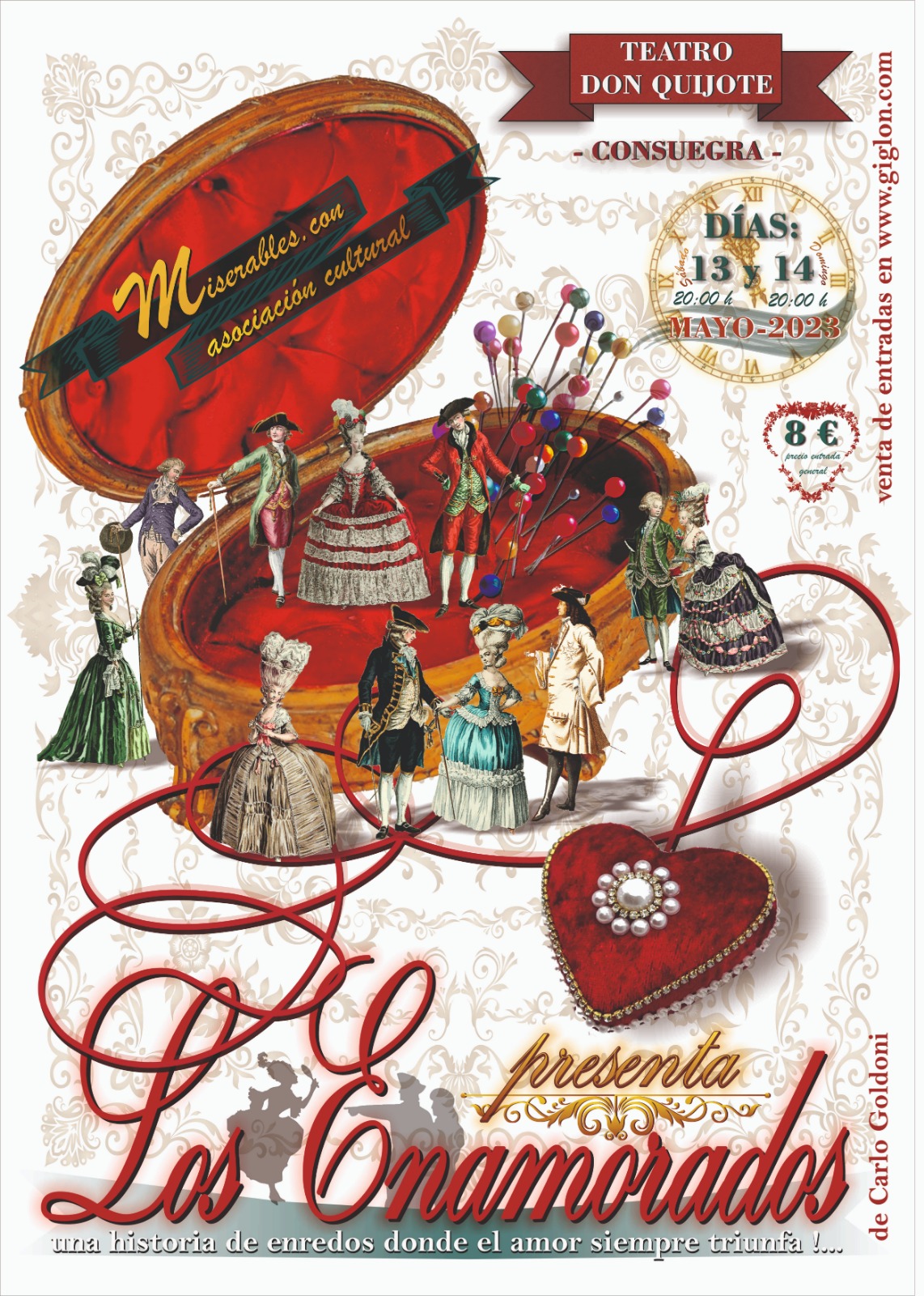 Miserables.Con presenta «Los Enamorados»