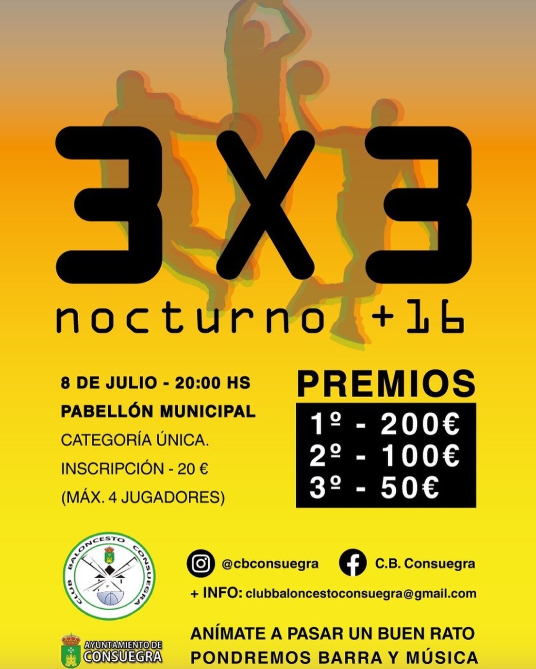 3×3 Nocturno +16 Club Baloncesto Consuegra 8 Julio