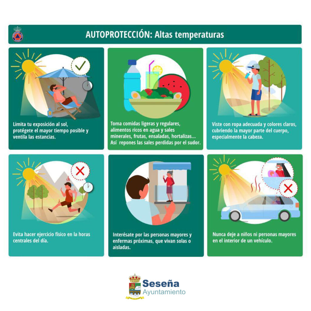 AVISO Y RECOMENDACIONES ANTE ALTAS TEMPERATURAS – Ayuntamiento de Seseña