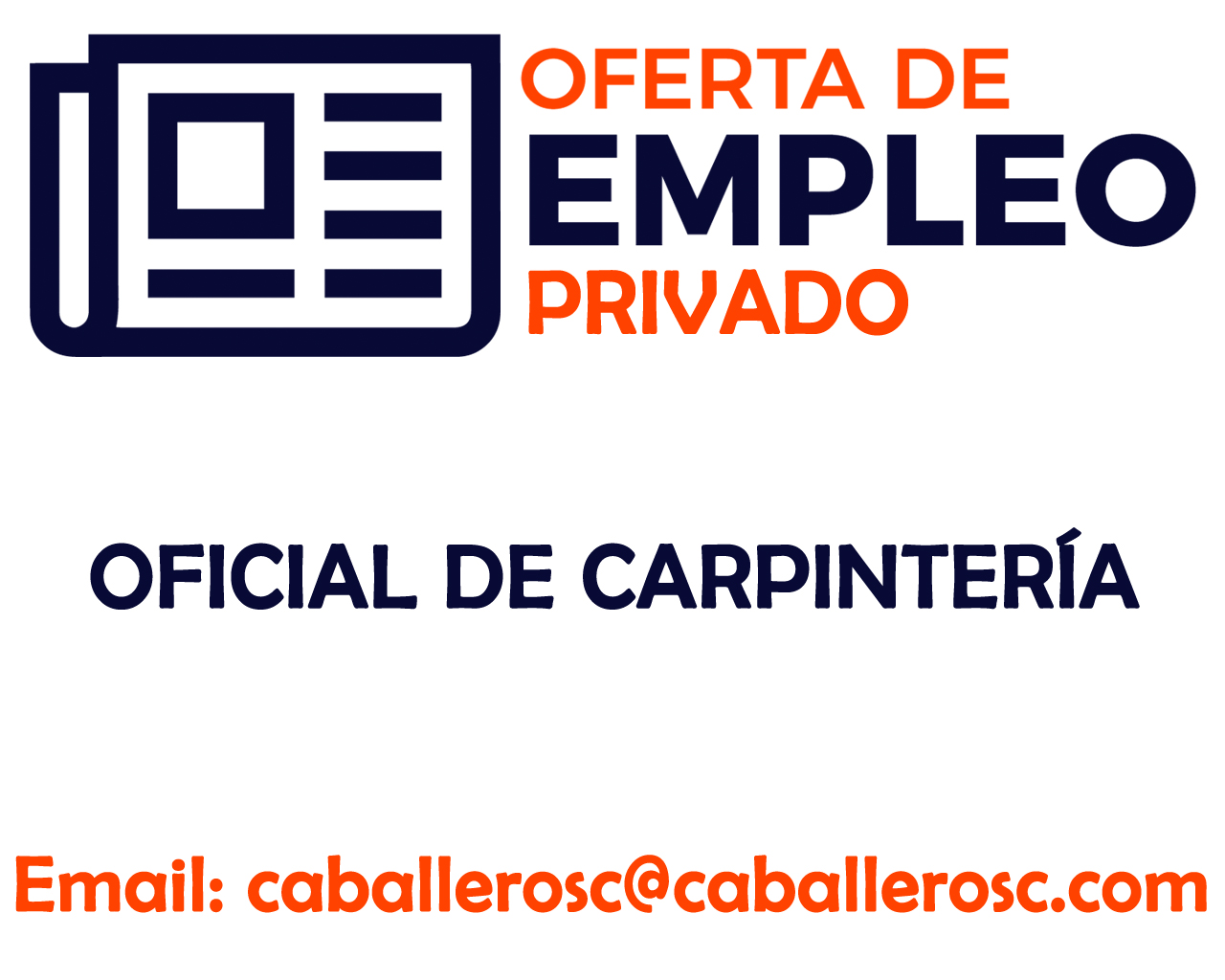 Oferta de empleo privado: OFICIAL DE CARPINTERÍA