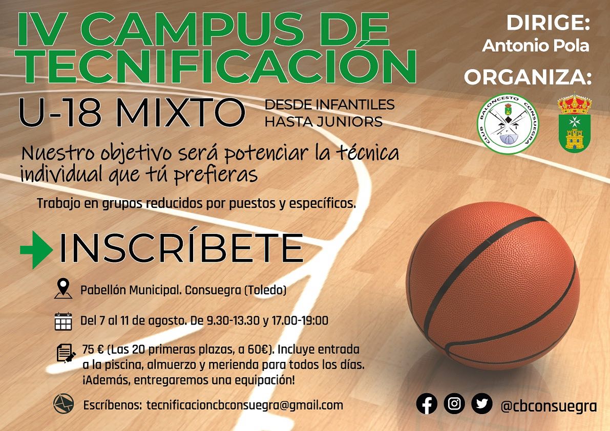 IV Campus Tecnificación de Baloncesto Consuegra 2023