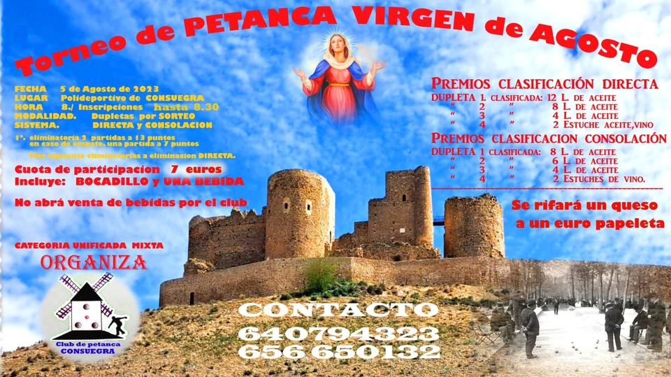 Torneo de Petanca Virgen de Agosto 2023