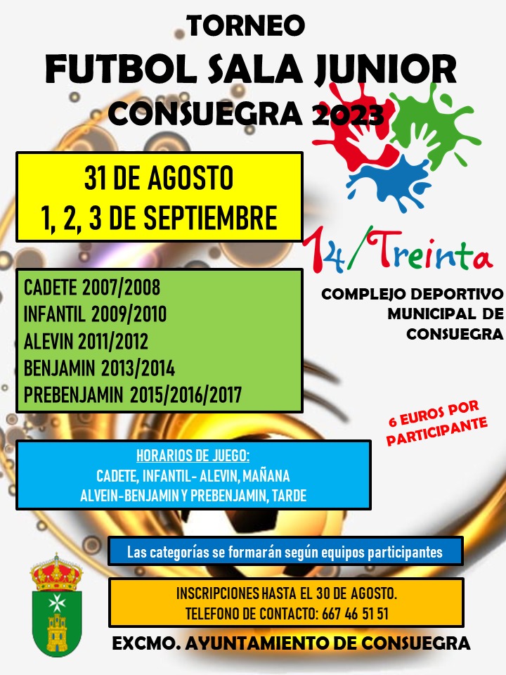 Torneo Fútbol Sala Junior Consuegra 2023