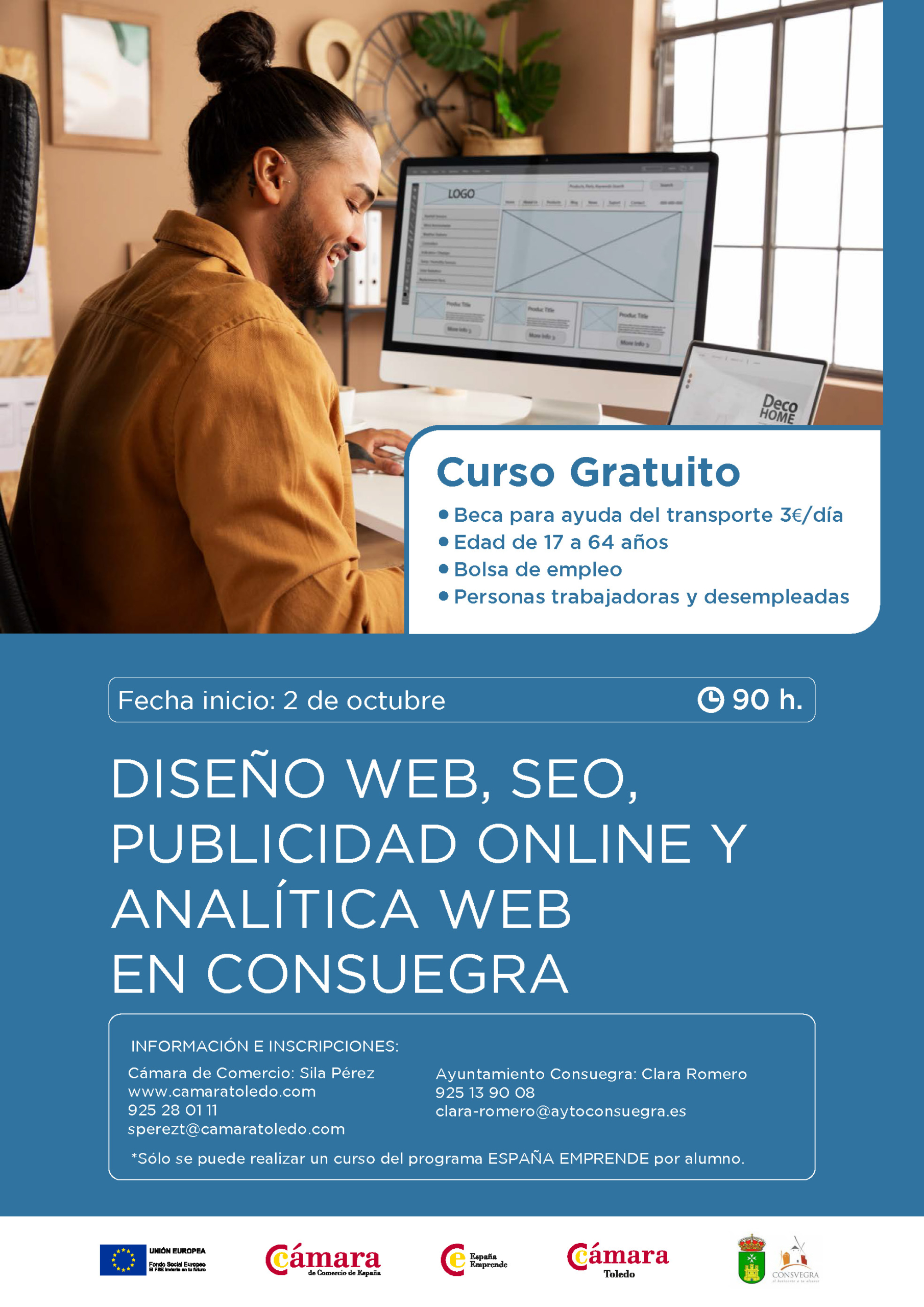 Curso de Diseño Web, SEO, Publicidad Online y Analítica Web en Consuegra