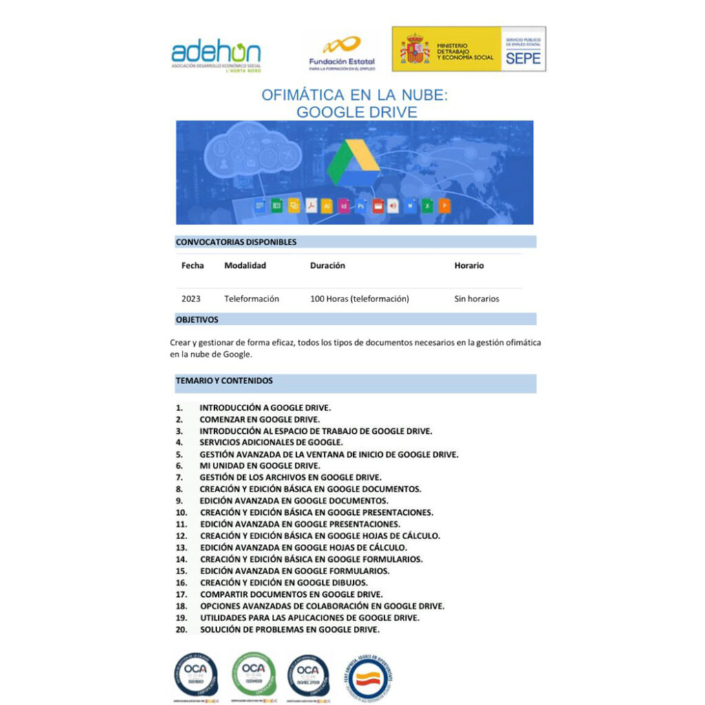 NUEVOS CURSOS on line – Ayuntamiento de Seseña