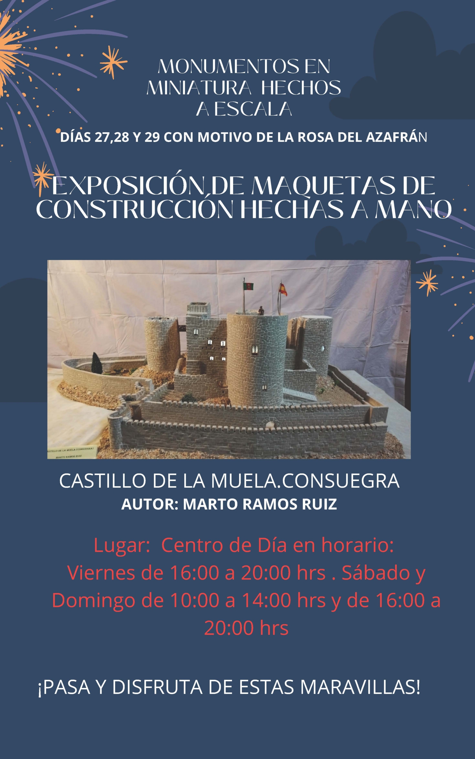 Exposición de Monumentos de maquetas de construcción hechas a mano en Centro de Día de Consuegra