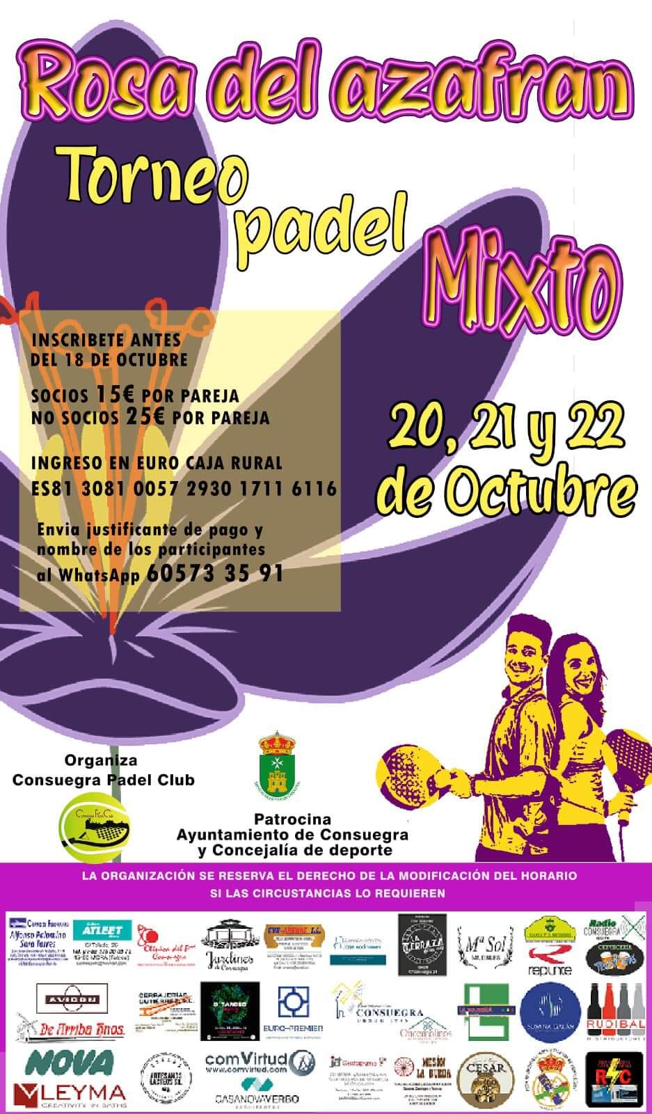 Torneo de Padel Mixto Rosa del Azafrán 2023