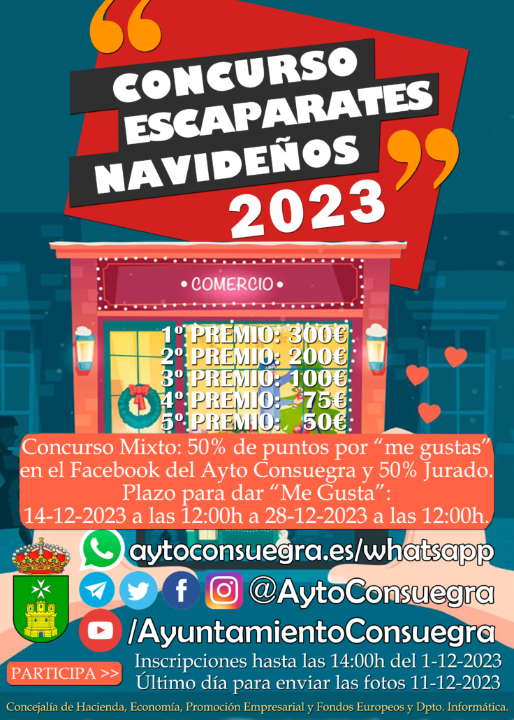 XV Concurso Municipal de Escaparates Navideños 2023-2024