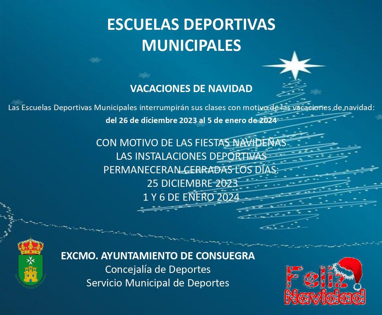 Vacaciones navideñas escuelas e instalaciones deportivas