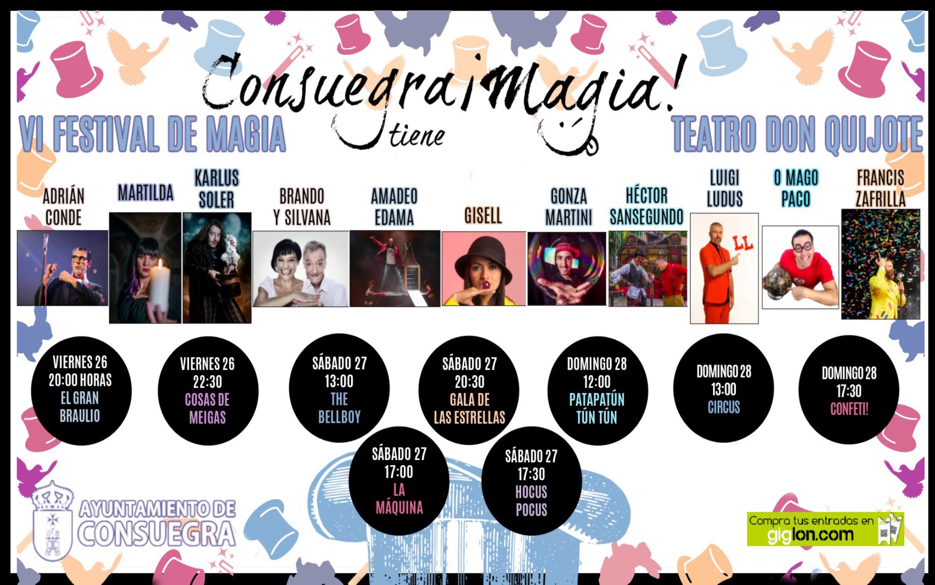 VI Festival Consuegra Tiene Magia 2024 del 26 al 28 de enero. Hazte con tu abono