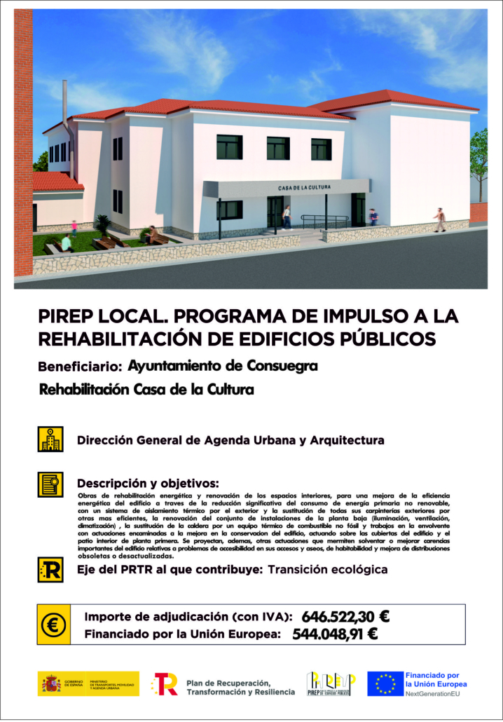 Obras de rehabilitación de la Casa de la Cultura de Consuegra.