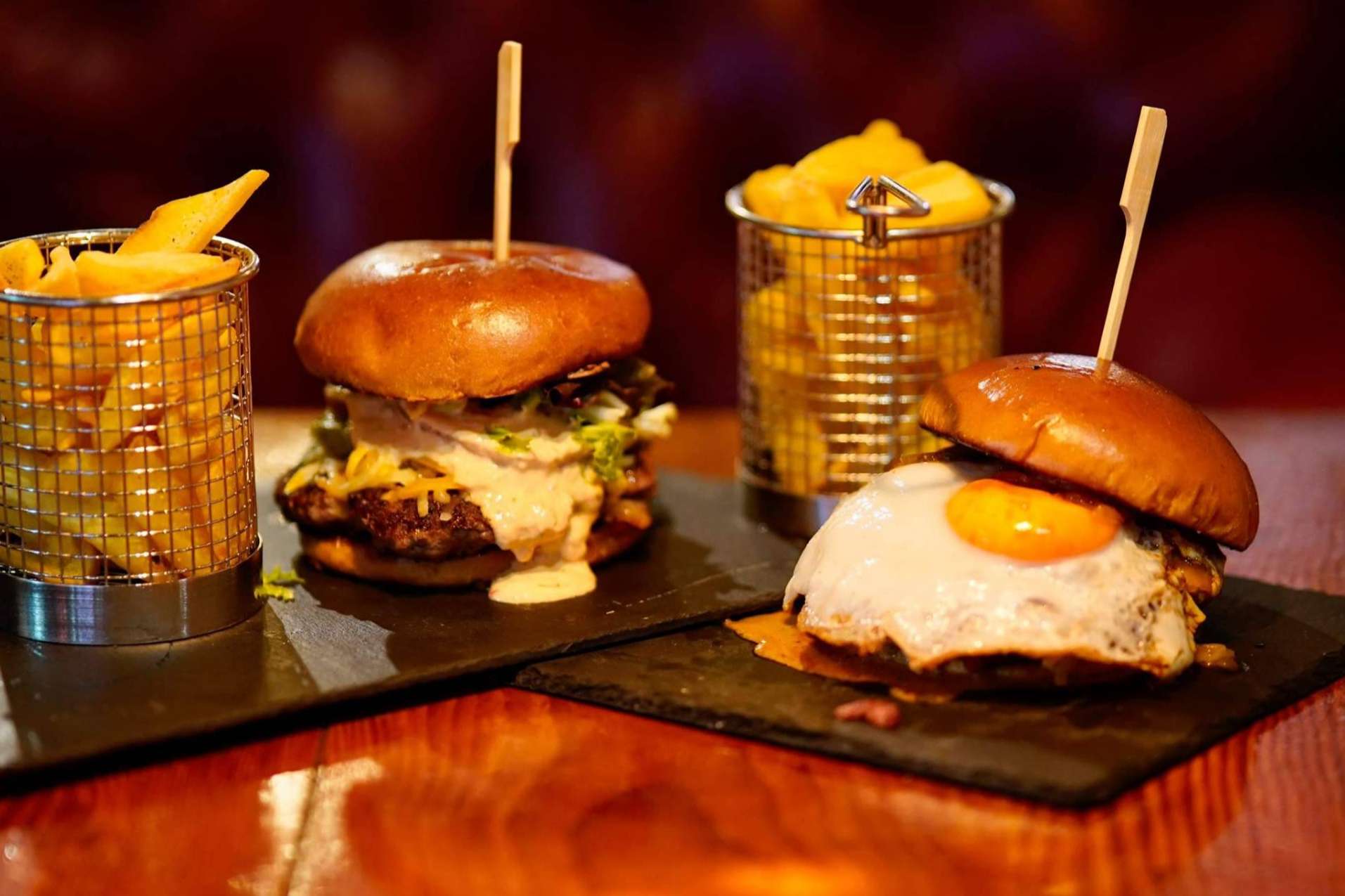 Hamburguesas con carne madurada de manera natural, en New York Crush, Madrid