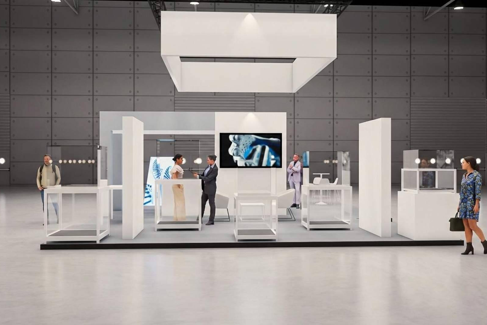 El stand de feria modular rompe su techo creativo; gráfica, luz y rotulación ganan protagonismo en ferias