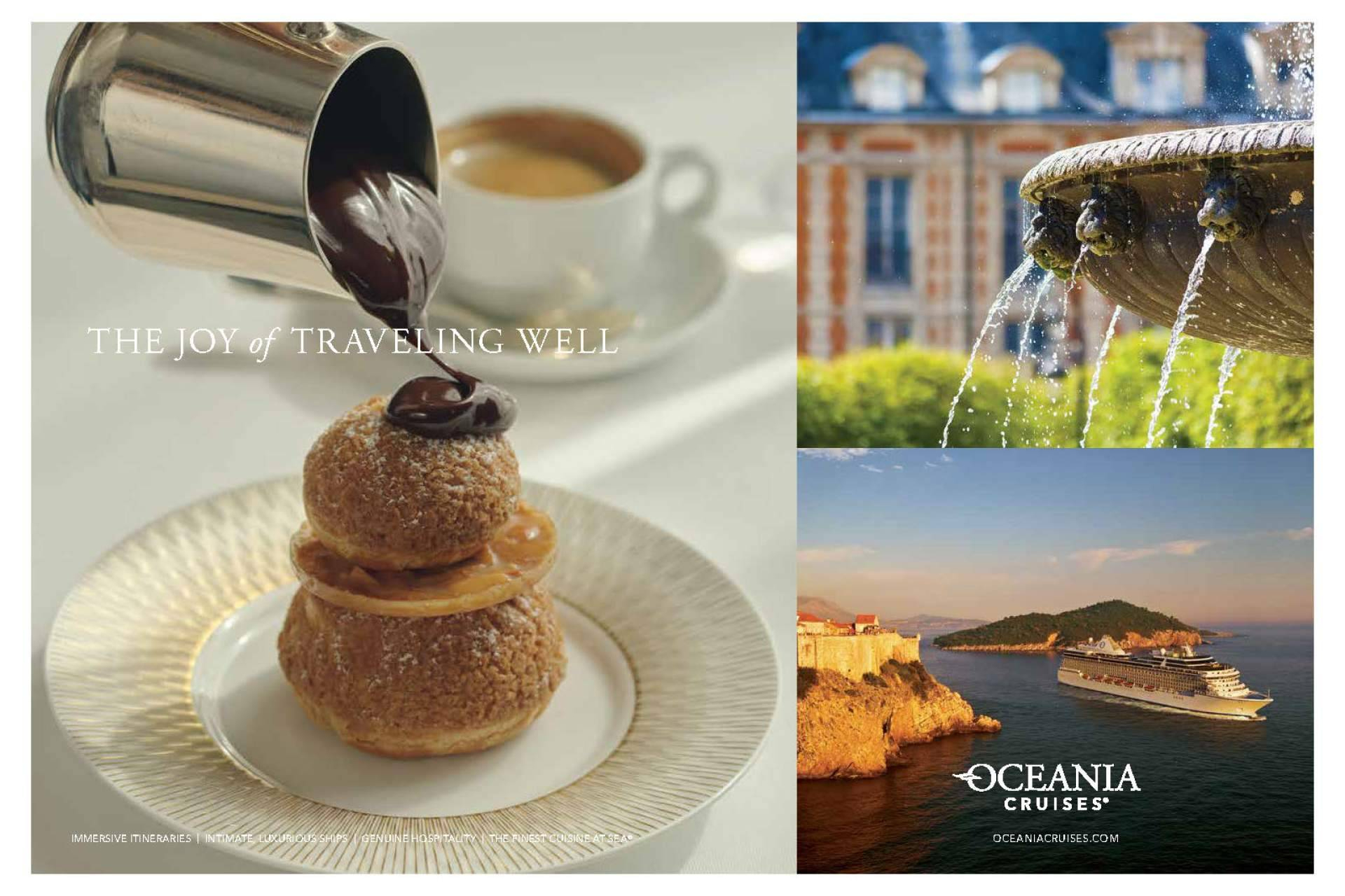 Oceania Cruises lanza “The Joy of Traveling Well”, su nueva campaña de marca.