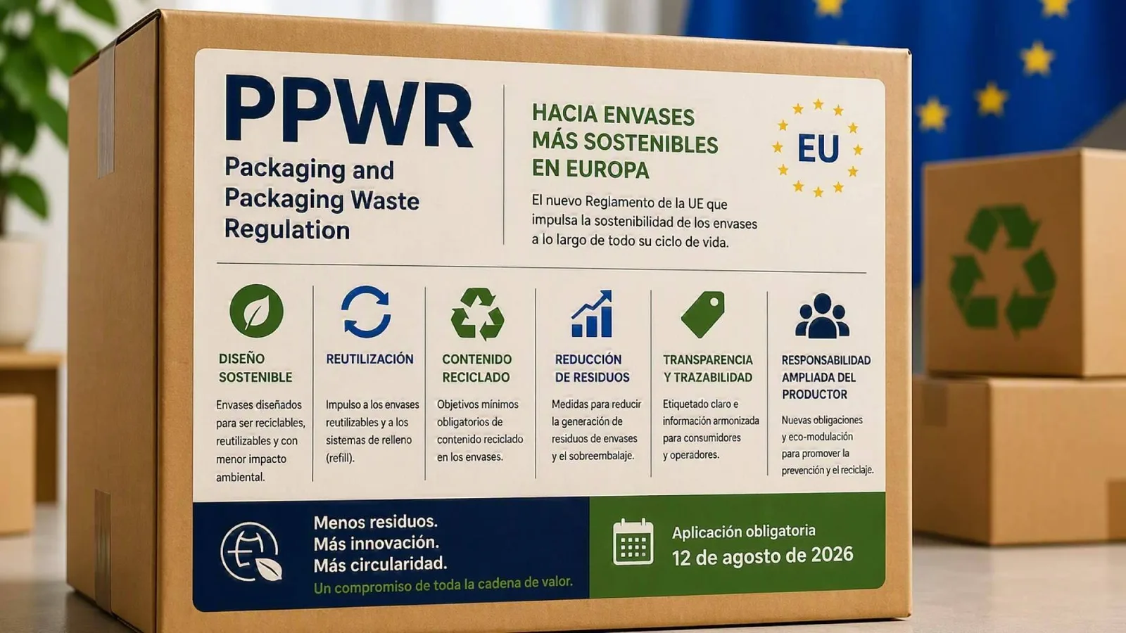 El Reglamento europeo de envases marcará un antes y un después para las empresas a partir de agosto 2026